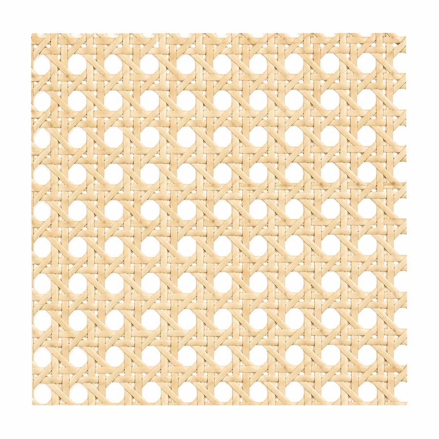 Gros plan d’un cannage tissé à la main, maillage hexagonal à sept passes.